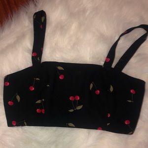 Tobi cherry print crop top